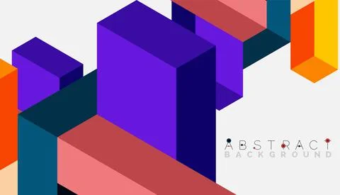 Abstract background. 3d cubes, cubic elements and blocks. Techno or business イラスト素材