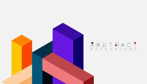 Abstract background. 3d cubes, cubic elements and blocks. Techno or business Illustrazione stock