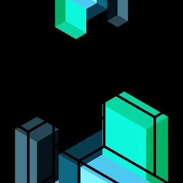 Abstract background. 3d cubes, cubic elements and blocks. Techno or business 스톡 일러스트