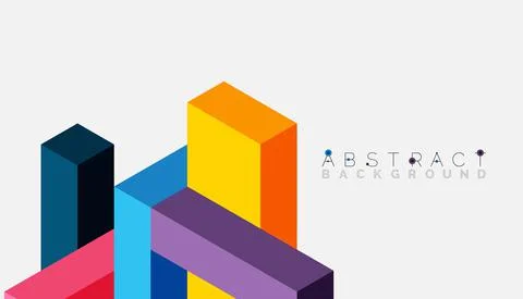 Abstract background. 3d cubes, cubic elements and blocks. Techno or business Illustrazione stock