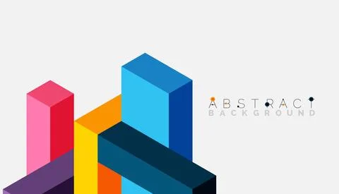 Abstract background. 3d cubes, cubic elements and blocks. Techno or business Illustrazione stock