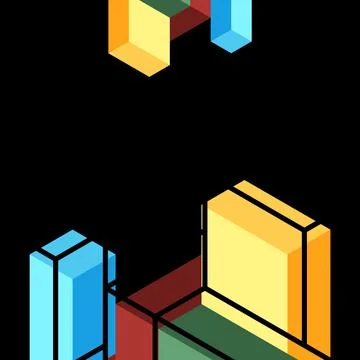 Abstract background. 3d cubes, cubic elements and blocks. Techno or business Illustrazione stock