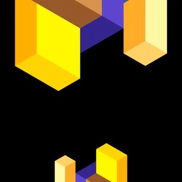 Abstract background. 3d cubes, cubic elements and blocks. Techno or business Illustrazione stock