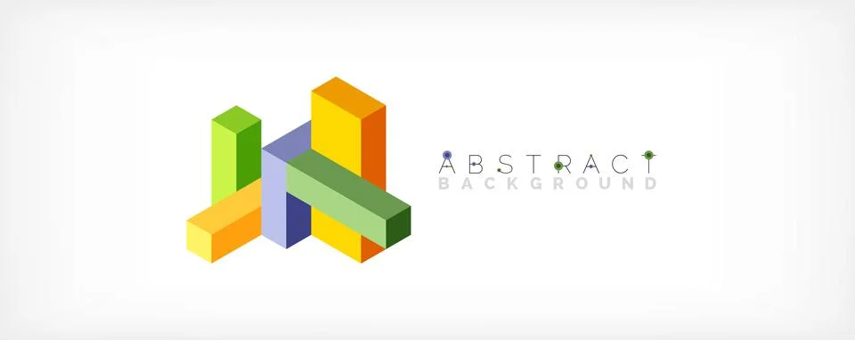 Abstract background. 3d cubes, cubic elements and blocks. Techno or business Illustrazione stock