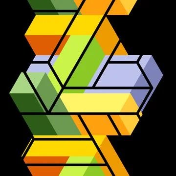 Abstract background. 3d cubes, cubic elements and blocks. Techno or business Illustrazione stock