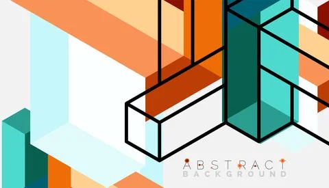 Abstract background. 3d cubes, cubic elements and blocks. Techno or business 스톡 일러스트