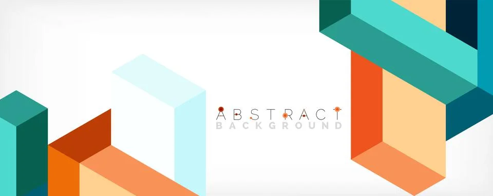 Abstract background. 3d cubes, cubic elements and blocks. Techno or business Illustrazione stock