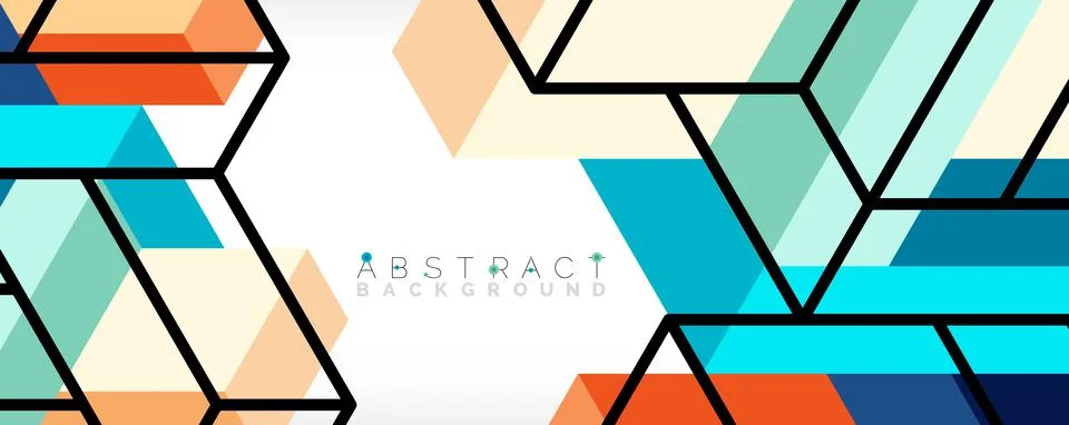 Abstract background. 3d cubes, cubic elements and blocks. Techno or business Illustrazione stock