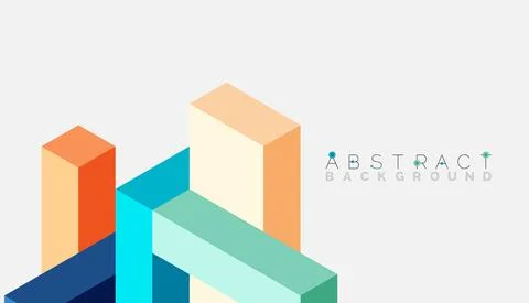 Abstract background. 3d cubes, cubic elements and blocks. Techno or business Illustrazione stock