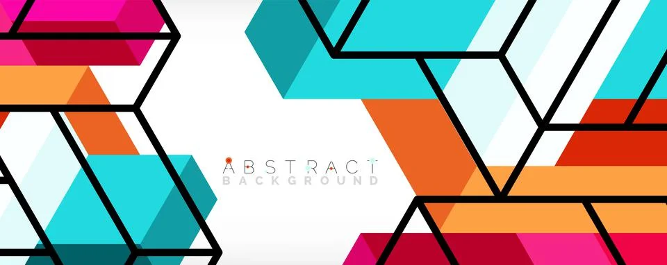 Abstract background. 3d cubes, cubic elements and blocks. Techno or business Illustrazione stock