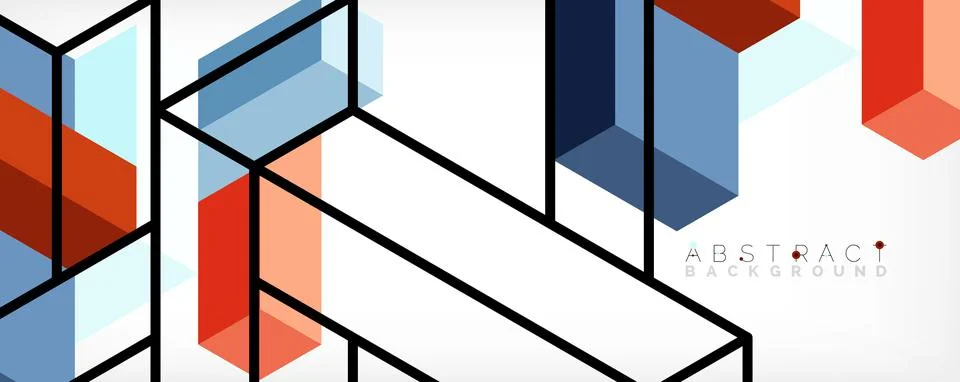 Abstract background. 3d cubes, cubic elements and blocks. Techno or business イラスト素材