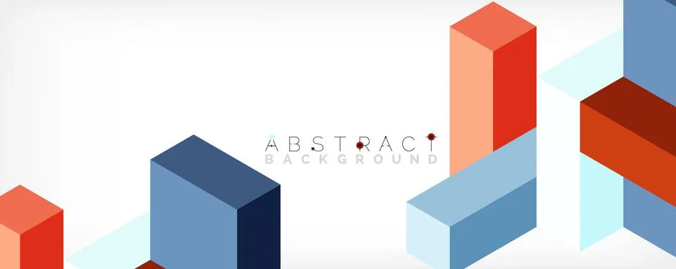 Abstract background. 3d cubes, cubic elements and blocks. Techno or business イラスト素材