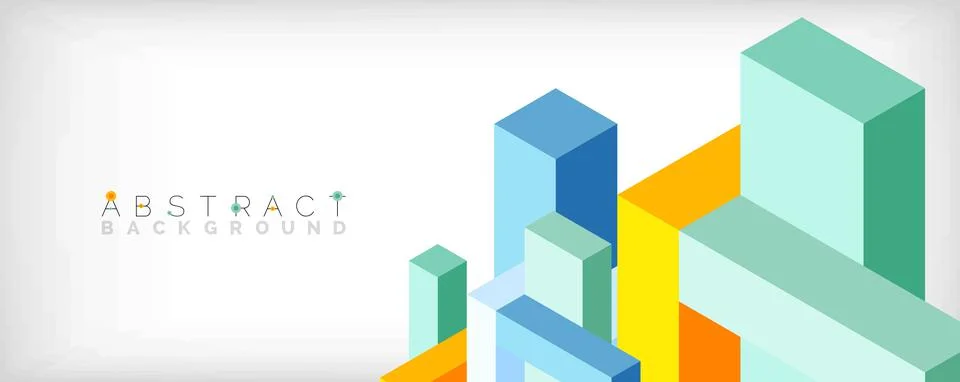 Abstract background. 3d cubes, cubic elements and blocks. Techno or business Illustrazione stock