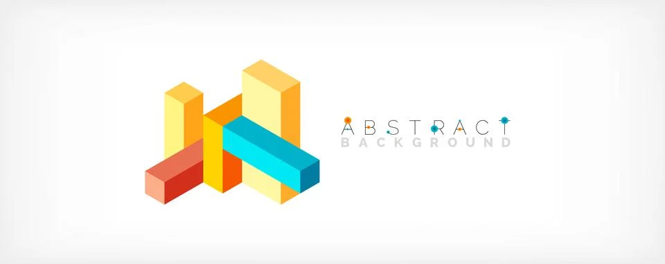 Abstract background. 3d cubes, cubic elements and blocks. Techno or business 库存插图
