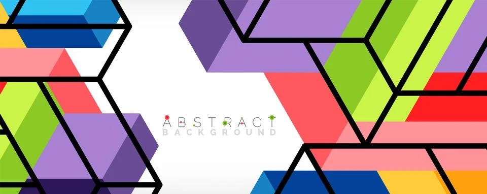 Abstract background. 3d cubes, cubic elements and blocks. Techno or business Stock Illustration