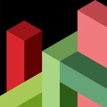 Abstract background. 3d cubes, cubic elements and blocks. Techno or business Stock Illustration