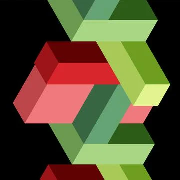 Abstract background. 3d cubes, cubic elements and blocks. Techno or business Stock Illustration