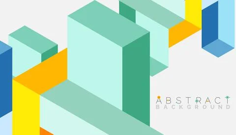 Abstract background. 3d cubes, cubic elements and blocks. Techno or business 스톡 일러스트