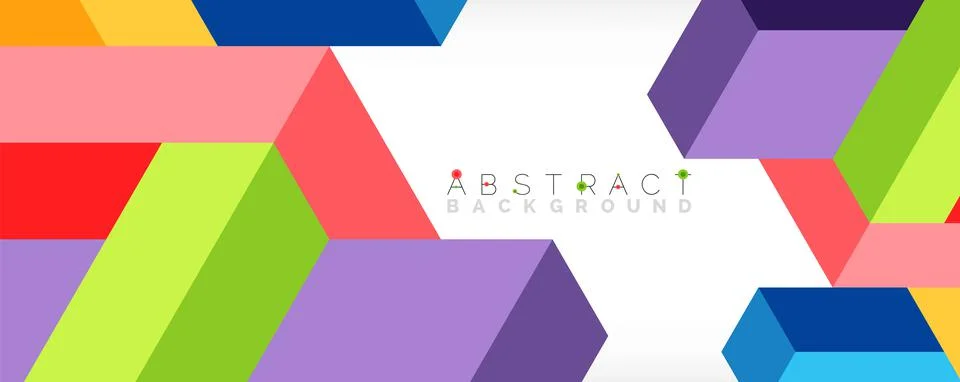 Abstract background. 3d cubes, cubic elements and blocks. Techno or business Illustrazione stock