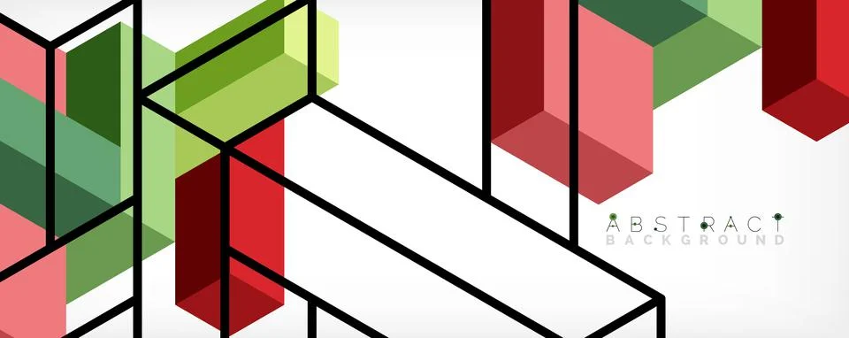 Abstract background. 3d cubes, cubic elements and blocks. Techno or business Stock Illustration
