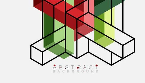 Abstract background. 3d cubes, cubic elements and blocks. Techno or business イラスト素材