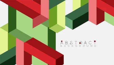 Abstract background. 3d cubes, cubic elements and blocks. Techno or business Illustrazione stock