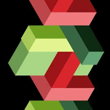 Abstract background. 3d cubes, cubic elements and blocks. Techno or business Illustrazione stock