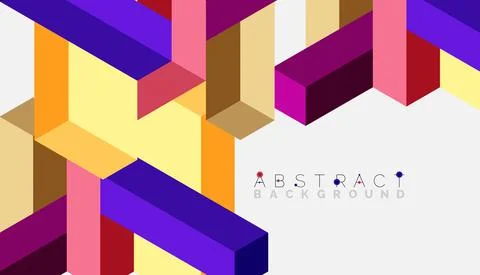 Abstract background. 3d cubes, cubic elements and blocks. Techno or business Illustrazione stock