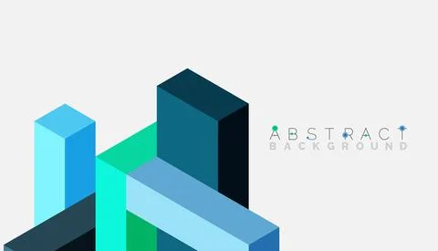 Abstract background. 3d cubes, cubic elements and blocks. Techno or business Illustrazione stock