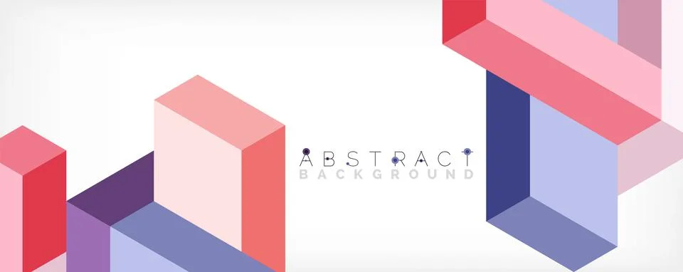 Abstract background. 3d cubes, cubic elements and blocks. Techno or business 스톡 일러스트