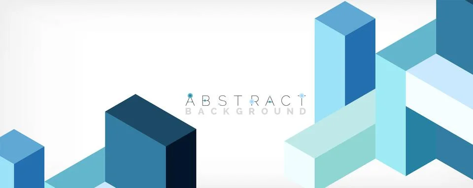 Abstract background. 3d cubes, cubic elements and blocks. Techno or business Illustrazione stock