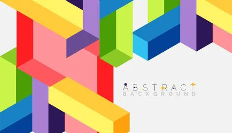 Abstract background. 3d cubes, cubic elements and blocks. Techno or business Stockillustratie
