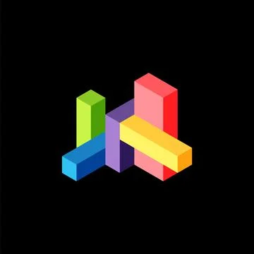 Abstract background. 3d cubes, cubic elements and blocks. Techno or business 스톡 일러스트