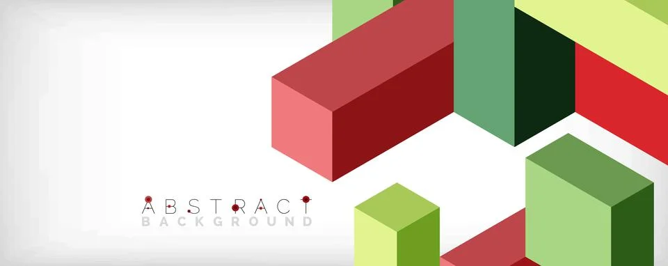 Abstract background. 3d cubes, cubic elements and blocks. Techno or business Illustrazione stock