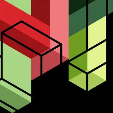 Abstract background. 3d cubes, cubic elements and blocks. Techno or business 스톡 일러스트