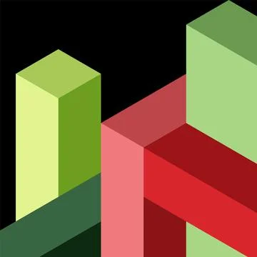 Abstract background. 3d cubes, cubic elements and blocks. Techno or business Illustrazione stock