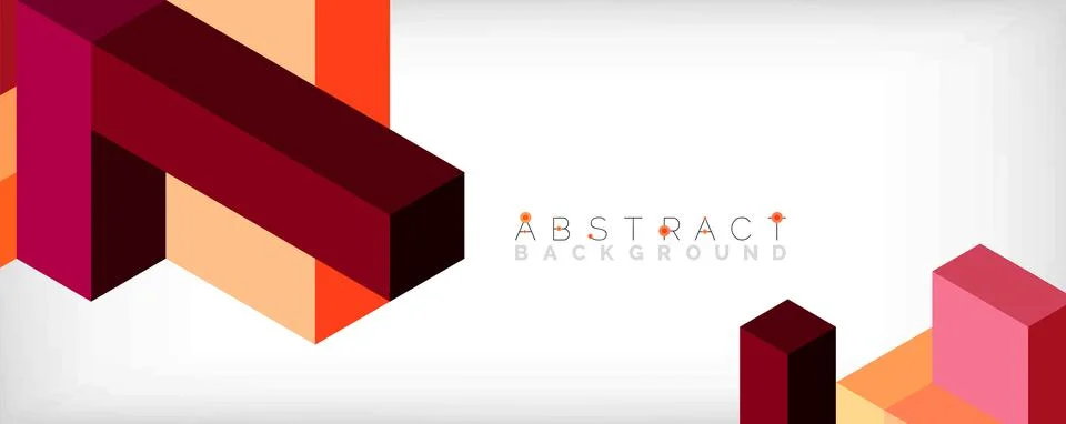 Abstract background. 3d cubes, cubic elements and blocks. Techno or business Illustrazione stock