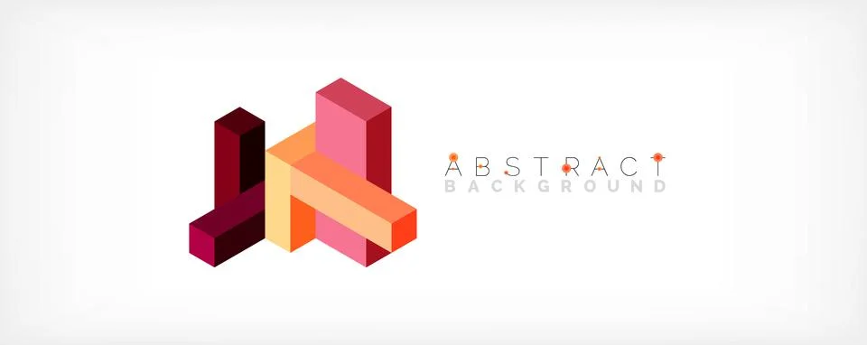 Abstract background. 3d cubes, cubic elements and blocks. Techno or business Illustrazione stock