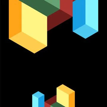 Abstract background. 3d cubes, cubic elements and blocks. Techno or business Illustrazione stock