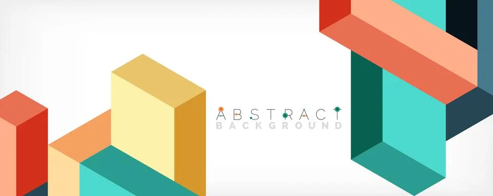 Abstract background. 3d cubes, cubic elements and blocks. Techno or business Illustrazione stock