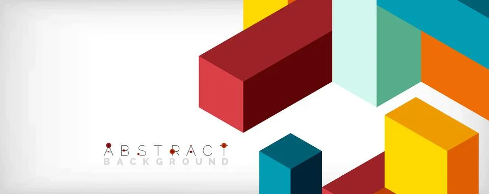 Abstract background. 3d cubes, cubic elements and blocks. Techno or business イラスト素材