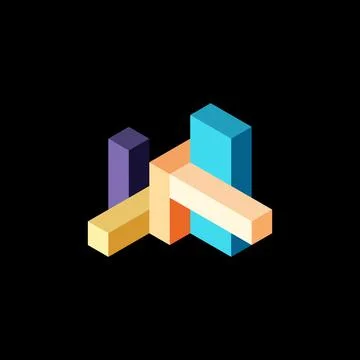 Abstract background. 3d cubes, cubic elements and blocks. Techno or business イラスト素材