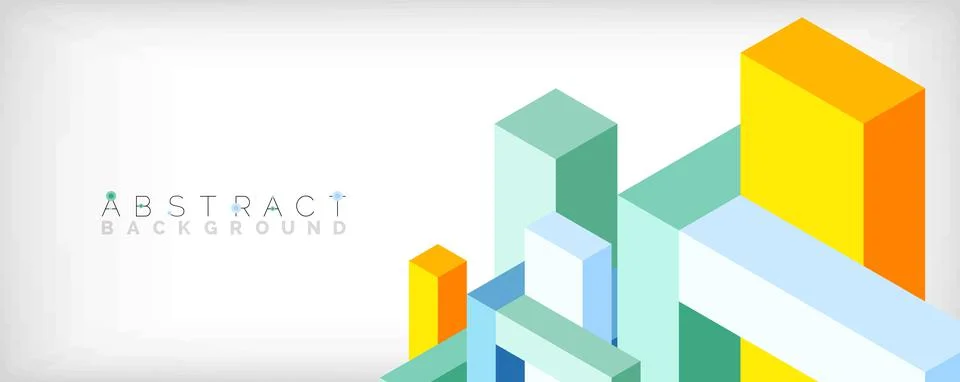 Abstract background. 3d cubes, cubic elements and blocks. Techno or business Stockillustratie