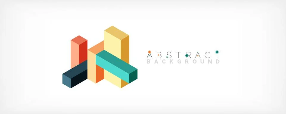 Abstract background. 3d cubes, cubic elements and blocks. Techno or business Illustrazione stock