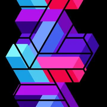 Abstract background. 3d cubes, cubic elements and blocks. Techno or business Illustrazione stock