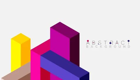 Abstract background. 3d cubes, cubic elements and blocks. Techno or business 스톡 일러스트