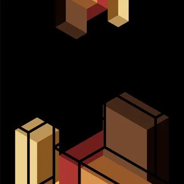 Abstract background. 3d cubes, cubic elements and blocks. Techno or business Illustrazione stock