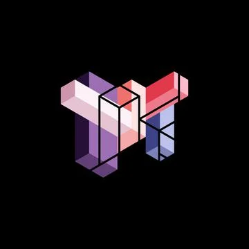 Abstract background. 3d cubes, cubic elements and blocks. Techno or business Stock Illustration