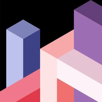 Abstract background. 3d cubes, cubic elements and blocks. Techno or business Illustrazione stock