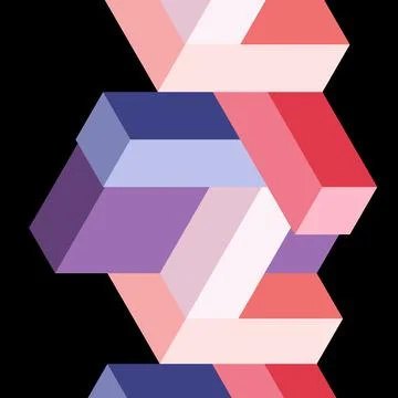 Abstract background. 3d cubes, cubic elements and blocks. Techno or business 스톡 일러스트